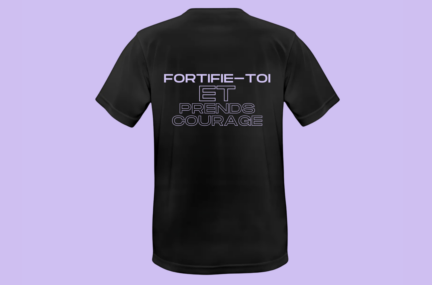 T-shirt de Sport "Fortifie-toi" Noir Unisexe