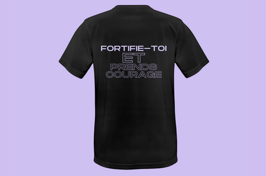 T-shirt de Sport "Fortifie-toi" Noir Unisexe